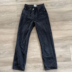 Princess Polly Black Straight-Leg Jeans - Classic Casual